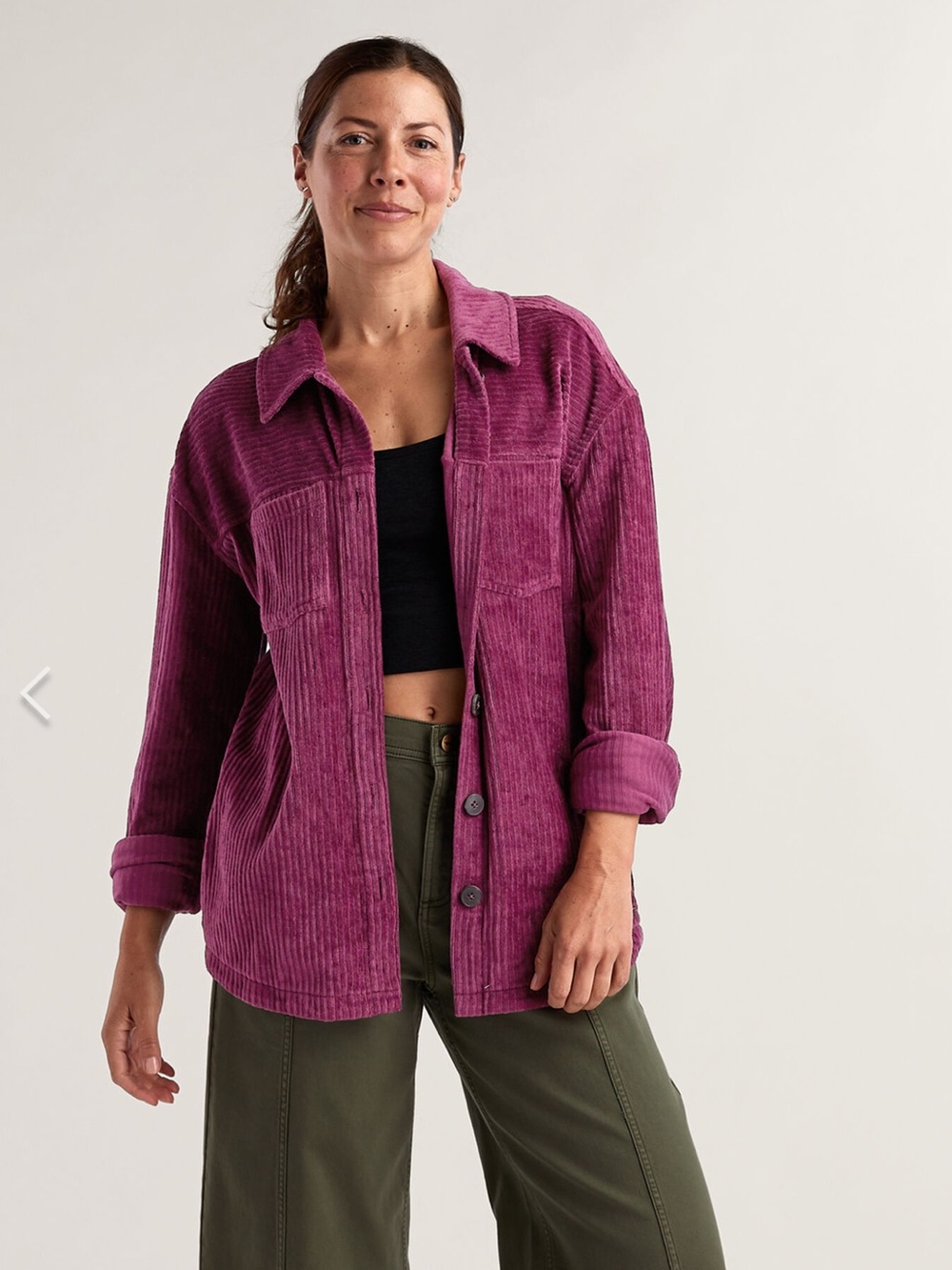 Carve Designs Hudson Stretch Cord Shacket